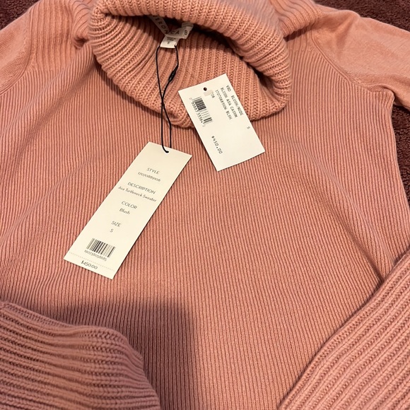 Veronica beard Asa cashmere turtleneck new with tags blush - Picture 7 of 7